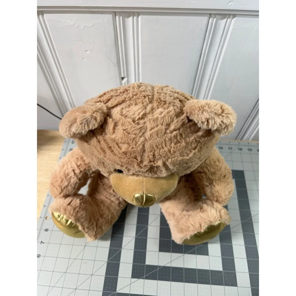 Animal Adventure 2017 Brown Bear Gold Nose Feet Ears Soft Cuddly 14 inches